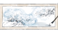 黄山素笔绘冰花