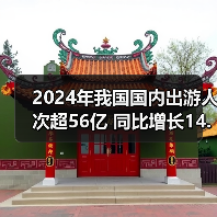 2024年我国国内出游人次超56亿 同比增长14.8%(图4) 2024年我国国内出游人次超56亿 同比增长14.8%(图4)