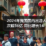 2024年我国国内出游人次超56亿 同比增长14.8%(图4) 2024年我国国内出游人次超56亿 同比增长14.8%(图4)