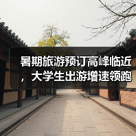 暑期旅游预订高峰临近，大学生出游增速领跑（图1）