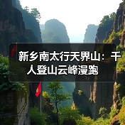 新乡南太行天界山:千人登山云峰漫跑(图1) 新乡南太行天界山:千人登山云峰漫跑(图1)